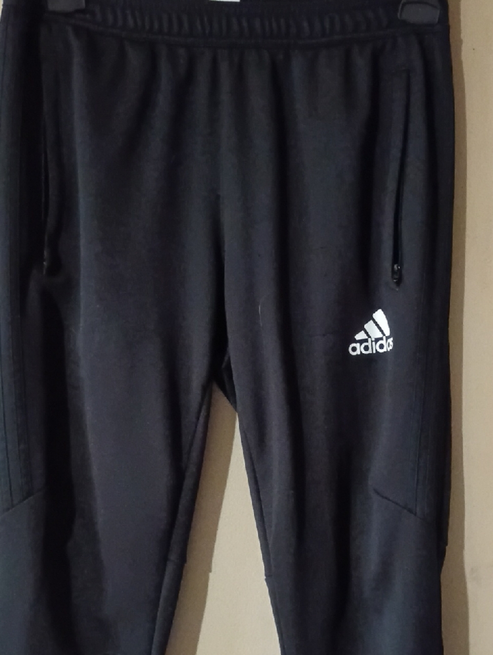 adidas Black Kids Sport Joggers with White Logo